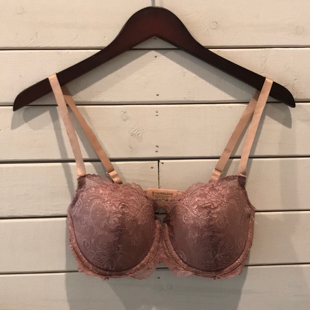 Third Love 24/7 Lace Balconette Bra - Taupe